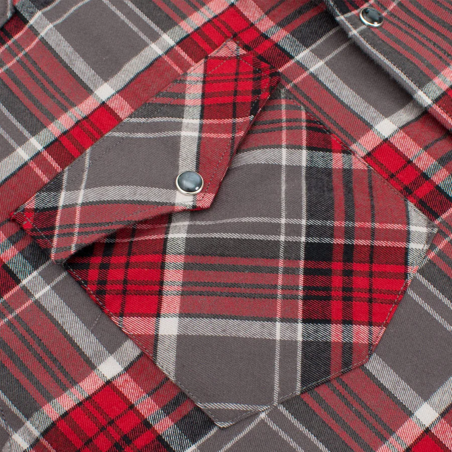 Men's Western Flannel Shirts With Snap Buttons -FLS300-310 - Image 5