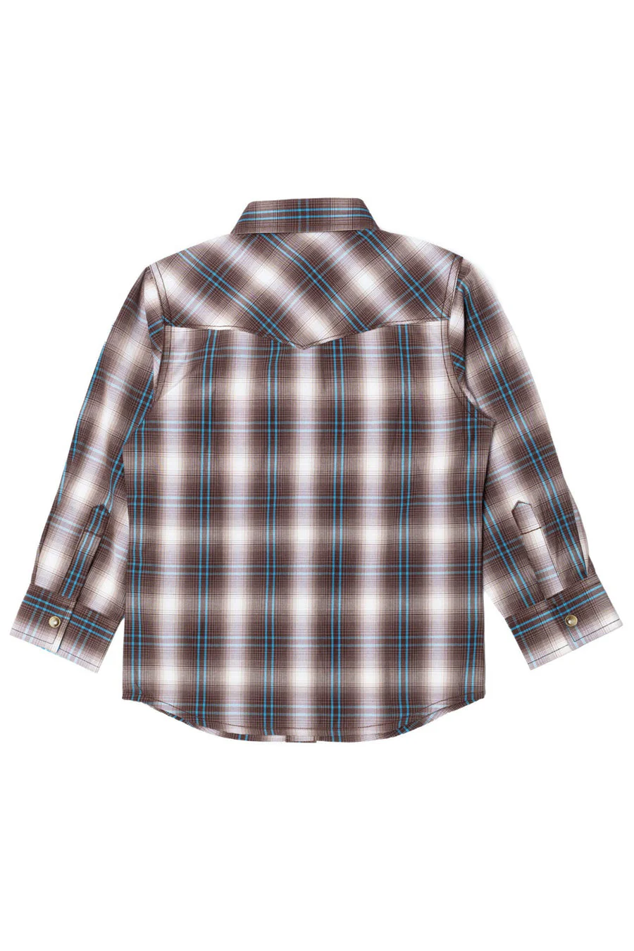Boy's Western Pearl Snap Button Plaid Shirt-PS400K-461 - Image 2
