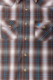 Boy's Western Pearl Snap Button Plaid Shirt-PS400K-461 - Image 4