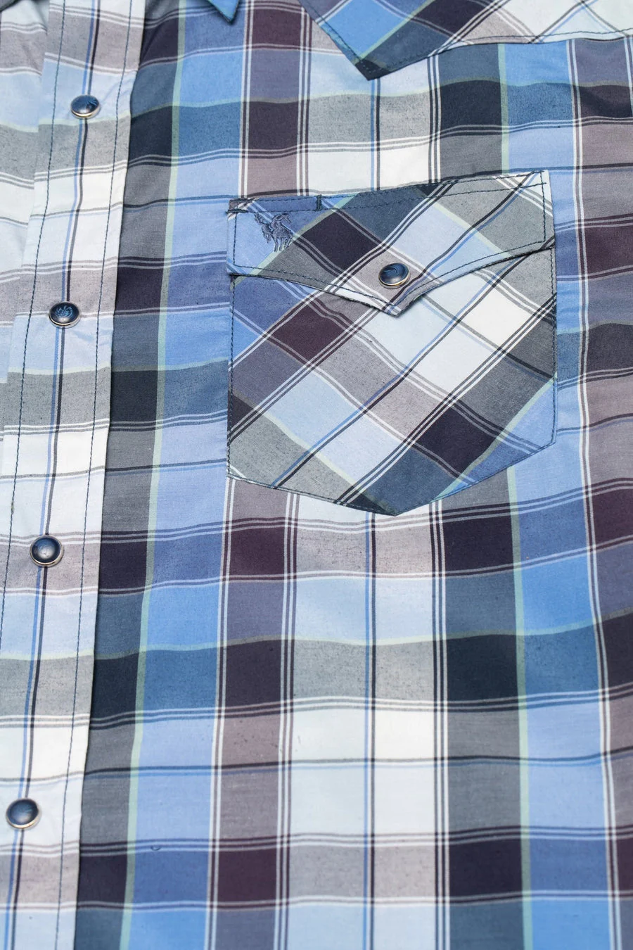 Men's Big & Tall Western Pearl Snap Plaid Shirt-PS400L-BT-468 - Image 3