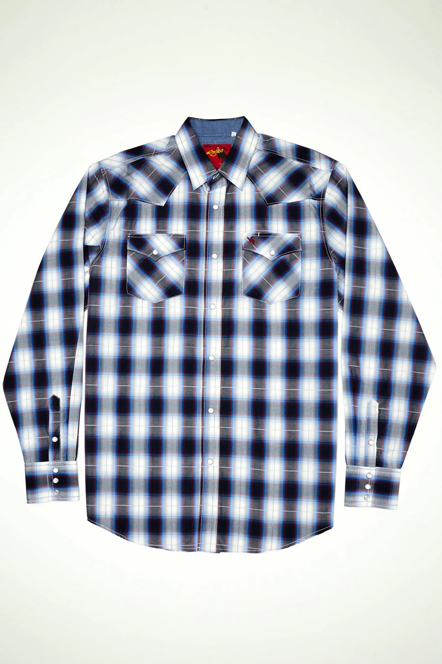 Men's Big & Tall Western Pearl Snap Plaid Shirt-PS400L-BT-470 - Image 3