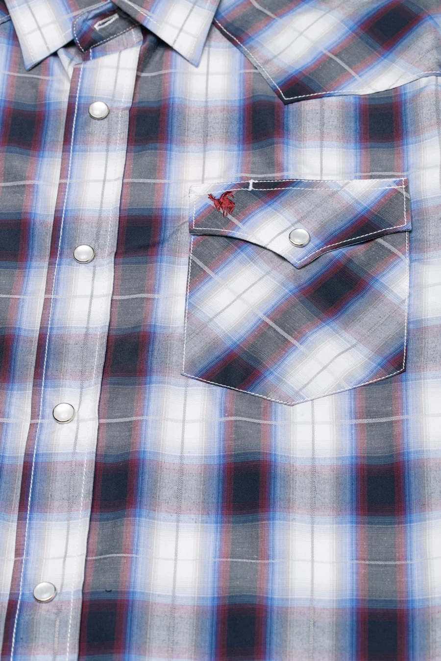 Men's Big & Tall Western Pearl Snap Plaid Shirt-PS400L-BT-471 - Image 3