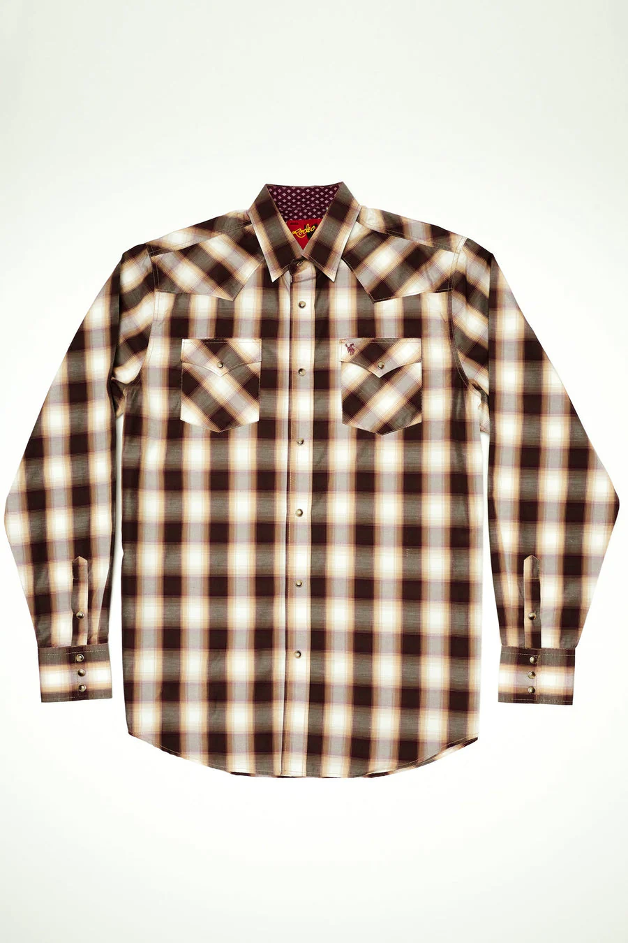 Men's Big & Tall Western Pearl Snap Plaid Shirt -PS400L-BT-474 - Image 3