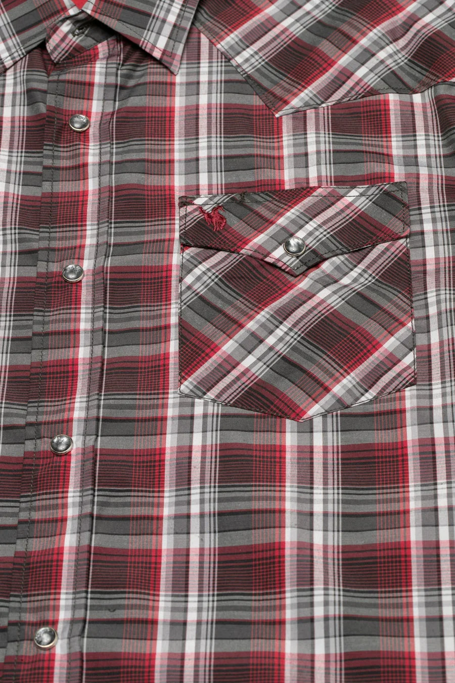 Men's Big & Tall Western Pearl Snap Plaid Shirt -PS400L-BT-477 - Image 3