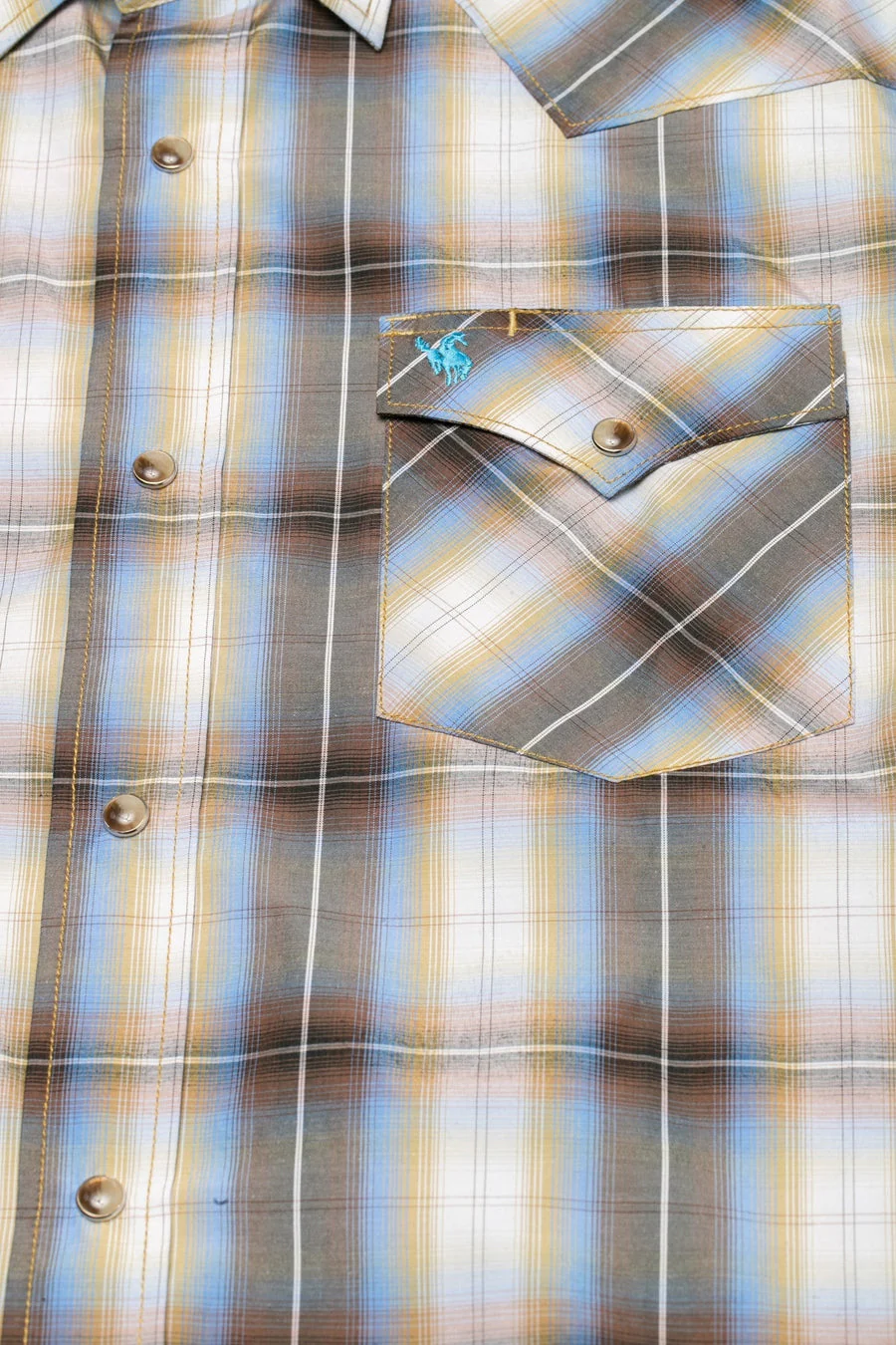 Men's Big & Tall Western Pearl Snap Plaid Shirt -PS400L-BT-492 - Image 3