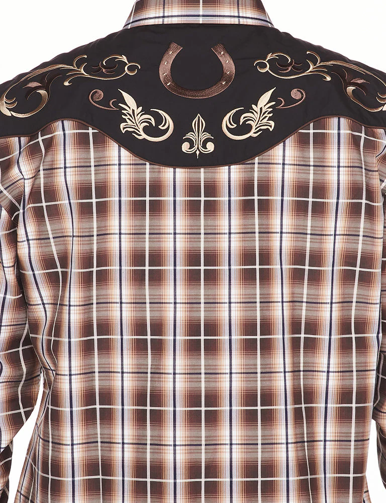 Men's Western Cowboy Embroidery Shirt-PS500-530 - Image 4