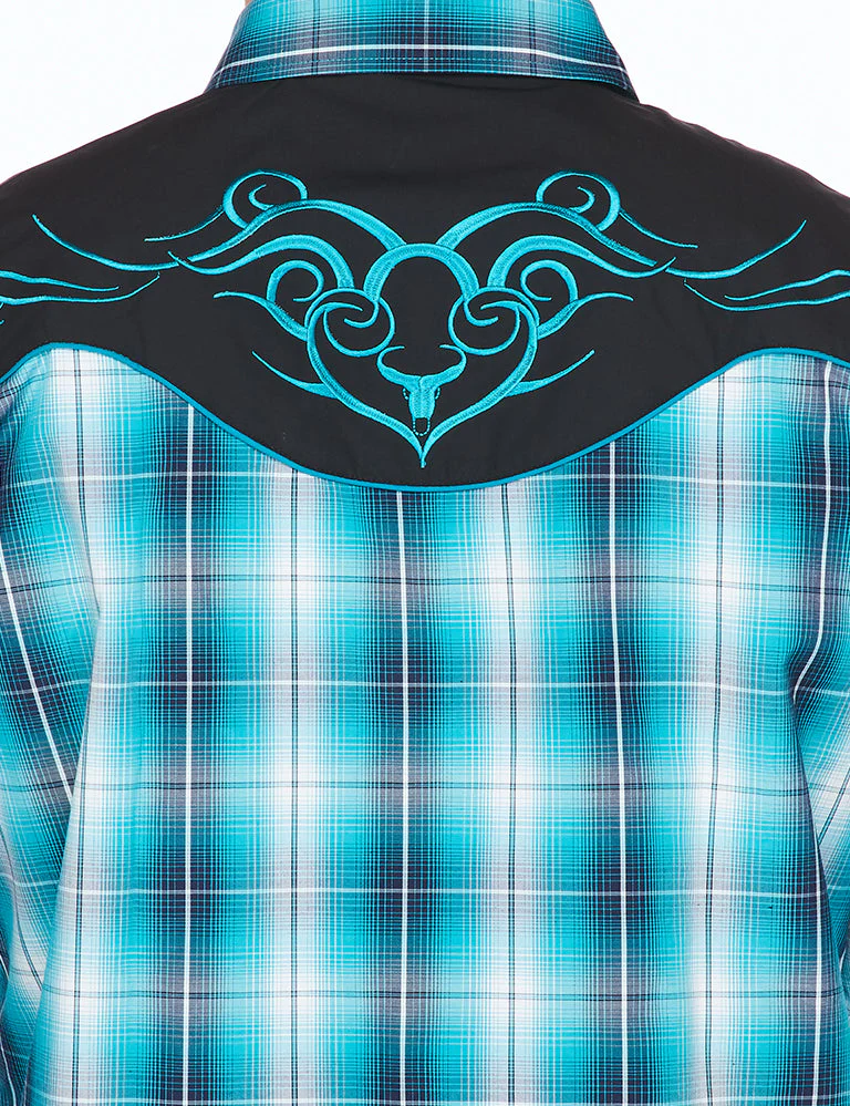 Men's Western Cowboy Embroidery Shirt-PS500-531 - Image 2