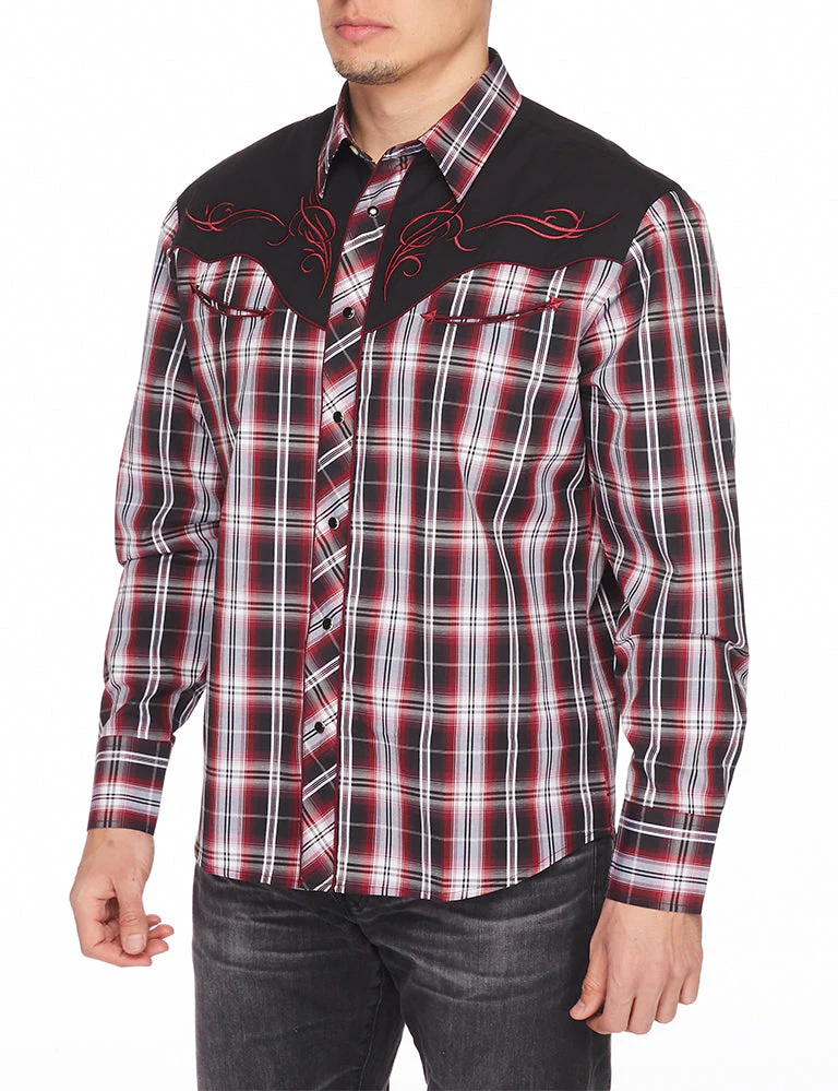 Men's Western Cowboy Embroidery Shirt-PS500-532 - Image 3