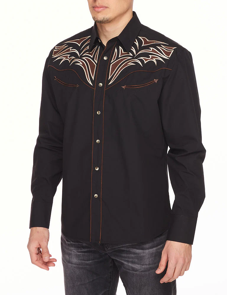 Men's Western Cowboy Embroidery Shirt-PS500-534 - Image 2