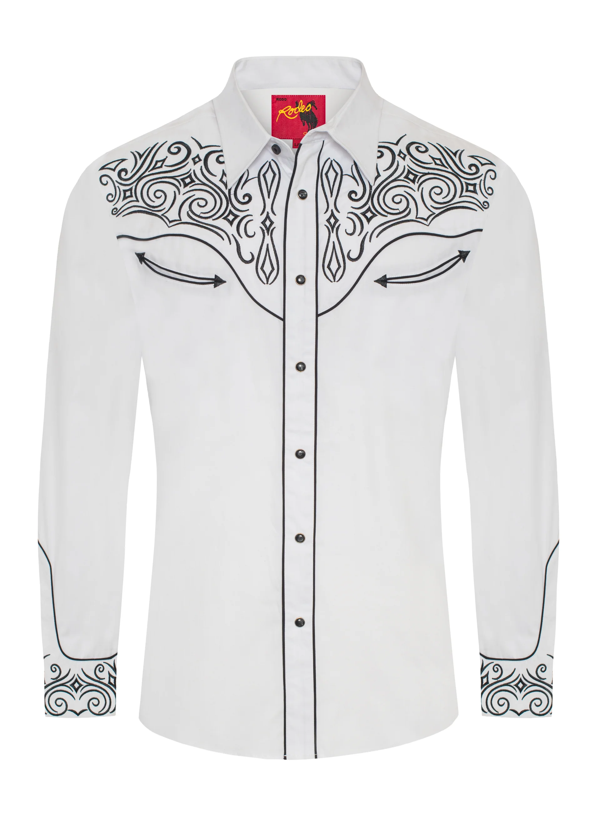 Men's Western Cowboy Embroidery Shirt -PS500L-EC-548