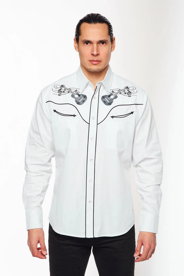 Men's Western Cowboy Embroidery Shirt -PS500L-559