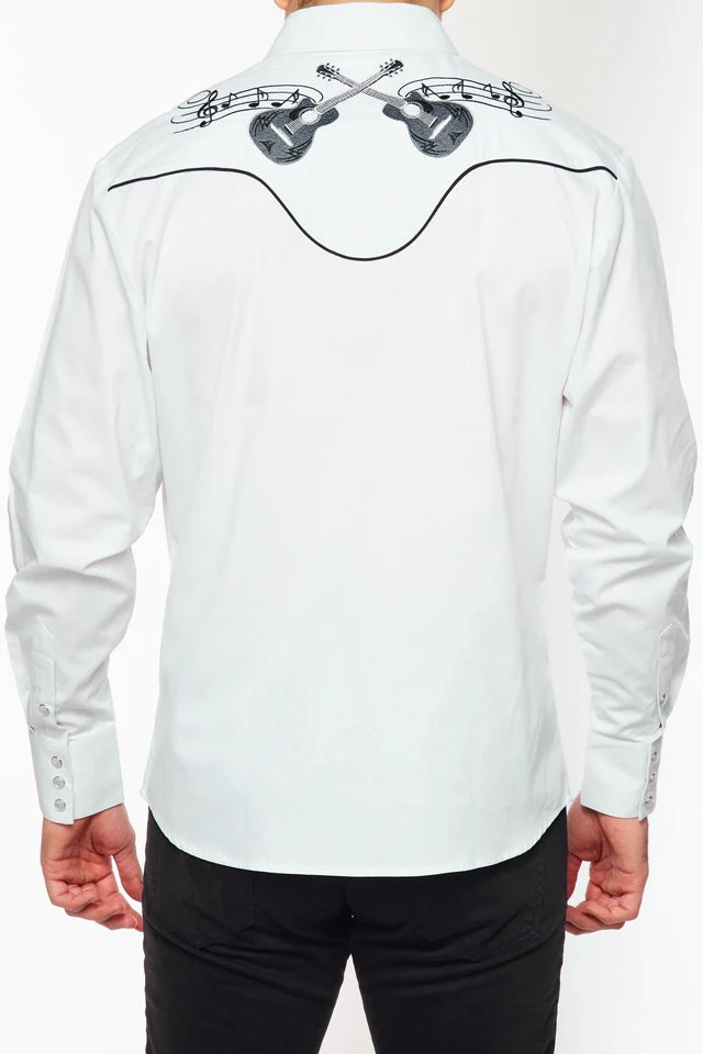 Men's Western Cowboy Embroidery Shirt -PS500L-559 - Image 2