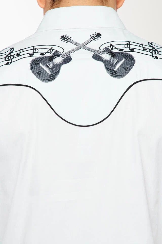 Men's Western Cowboy Embroidery Shirt -PS500L-559 - Image 3