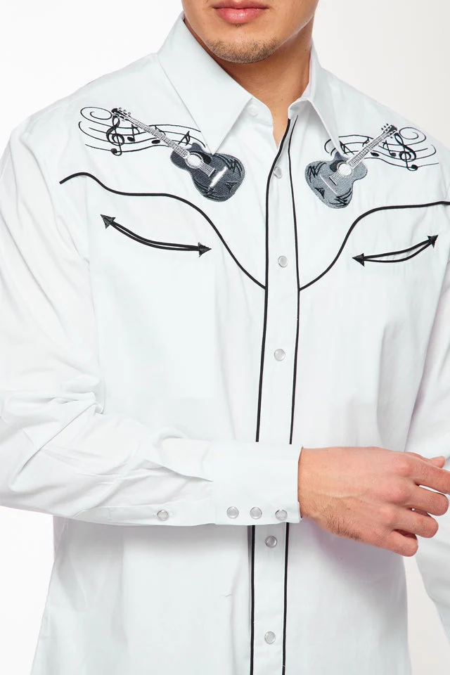 Men's Western Cowboy Embroidery Shirt -PS500L-559 - Image 4