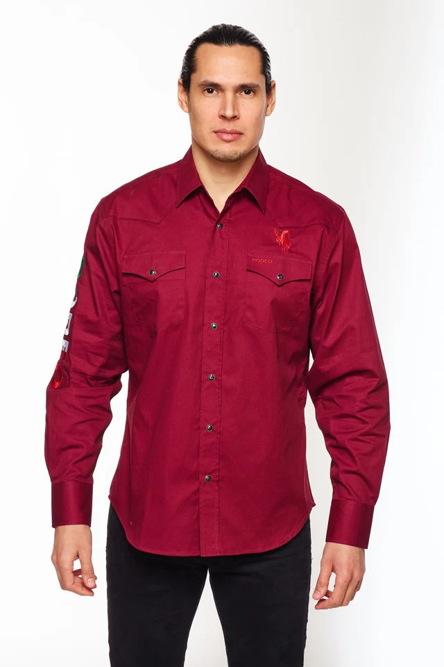 Men's Western Cowboy Embroidery Shirt - Image 4
