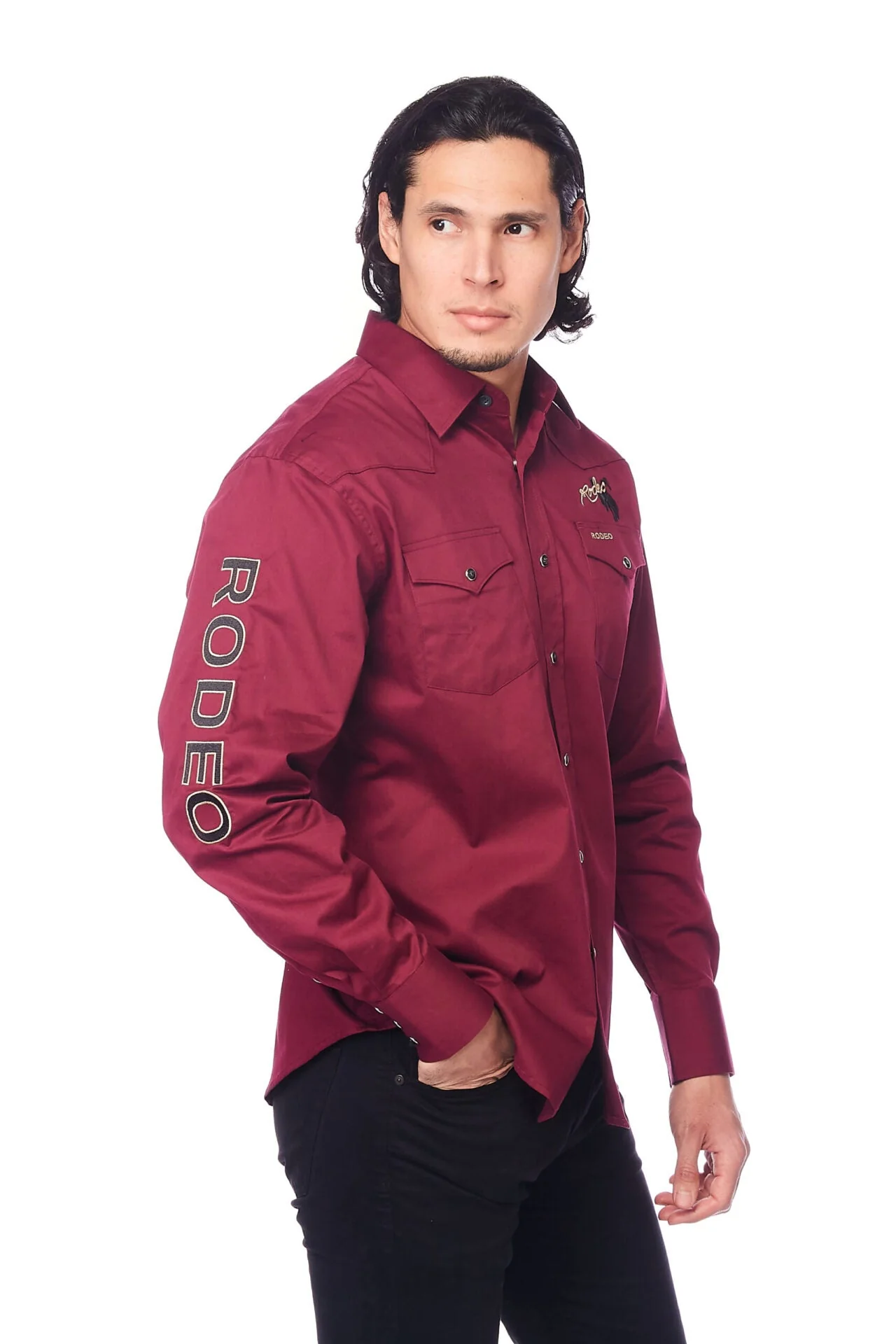 Men's Western Cowboy Embroidery Shirt