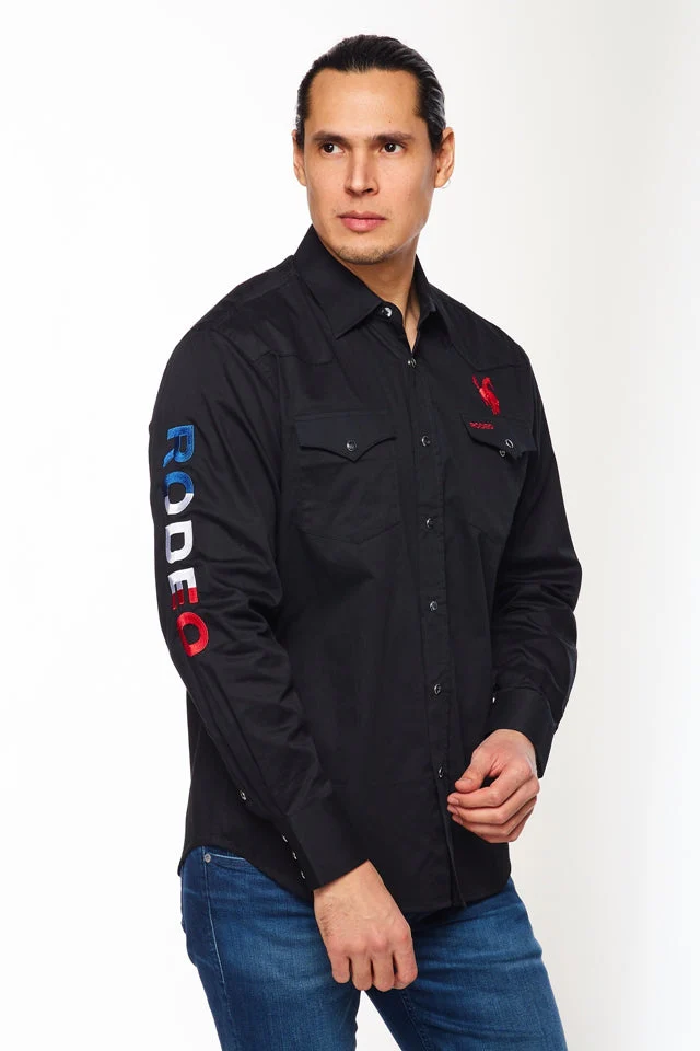 Men's Western Cowboy Embroidery Shirt