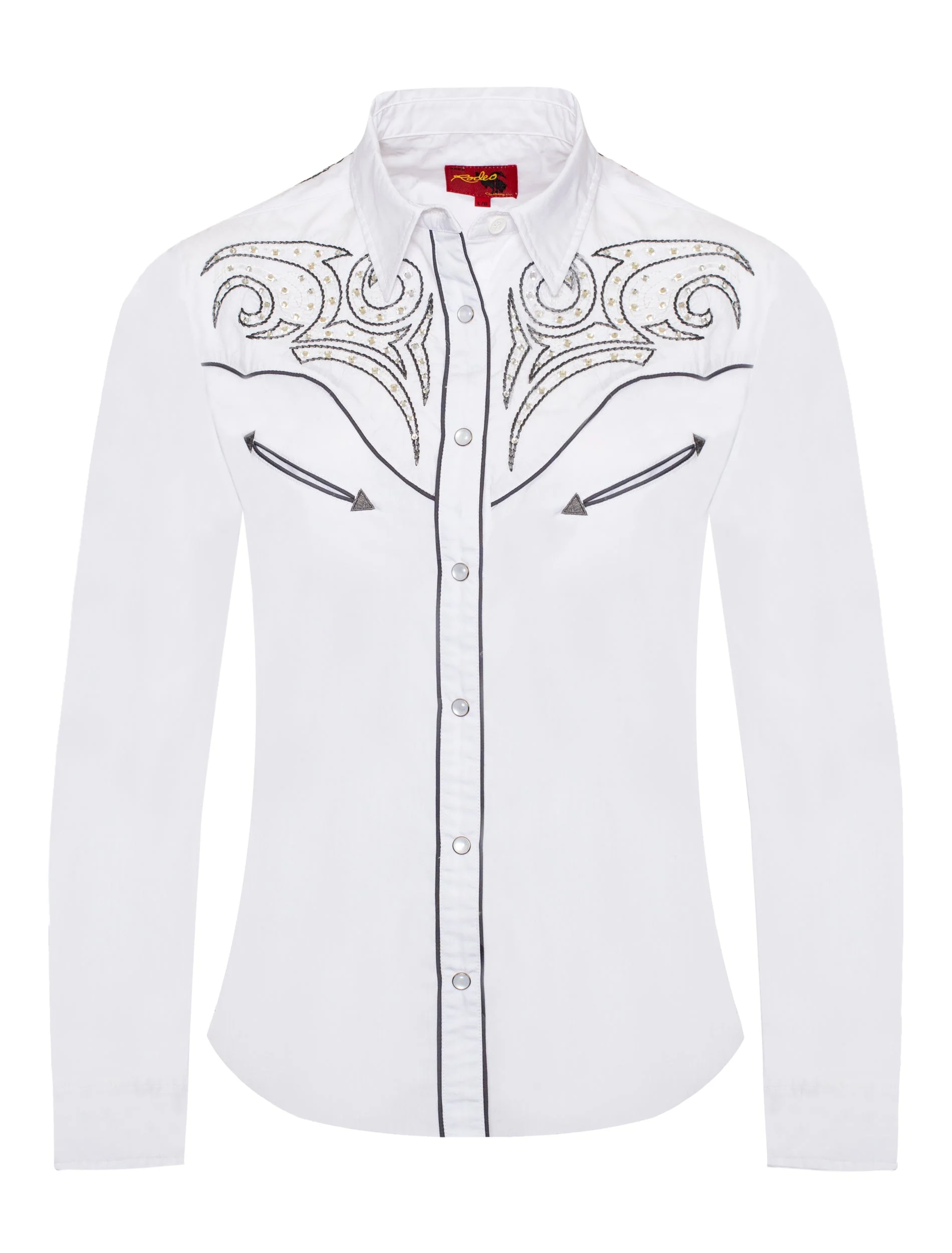 Women’s Western Embroidered diamond studded Shirts-LS500D-526