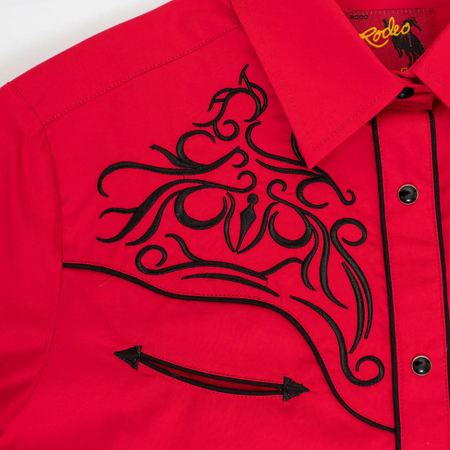Women’s Western Embroidered Shirts-LS500-522 - Image 3