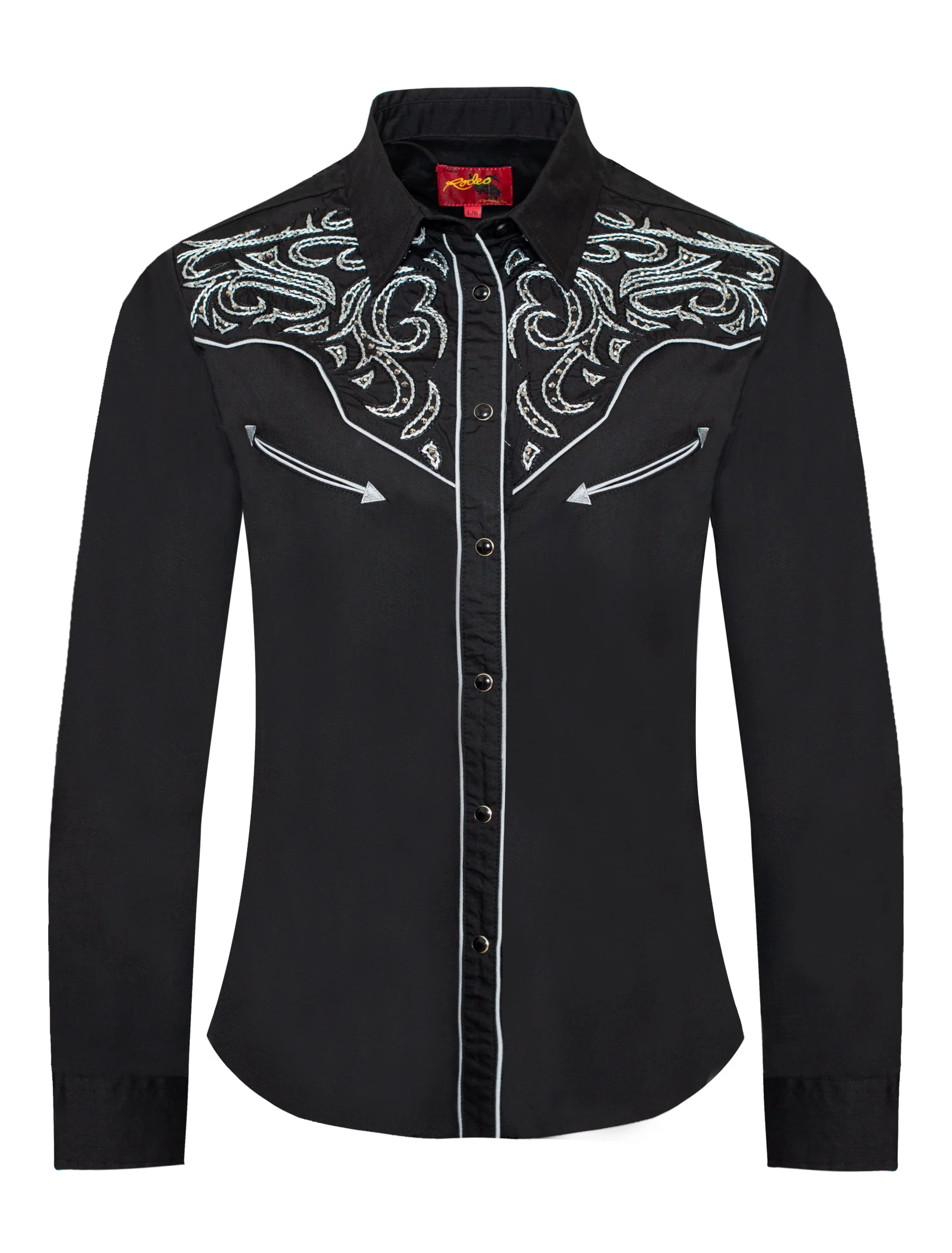 Women’s Western Embroidered diamond studded Shirts-LS500D-527