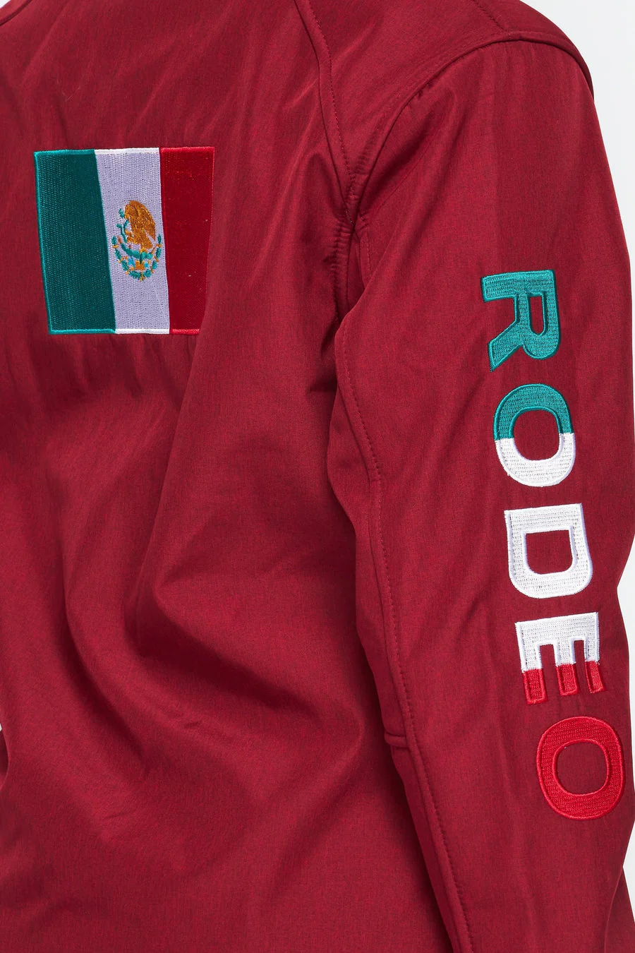 Women's Rodeo Embroidery Sports Jackets-LJ650-EMB-MEX-BURG/BLACK - Image 3
