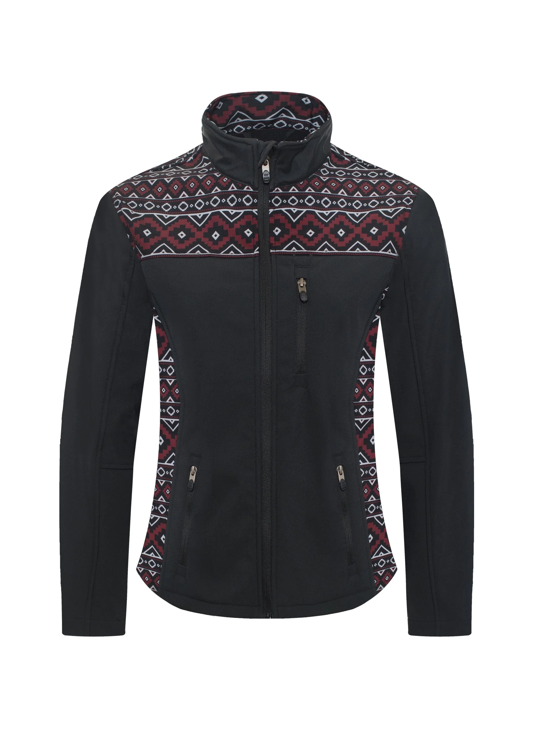 Women's Western Aztec Print Jacket -LJ650EMB-AZ-BLACK-BURG