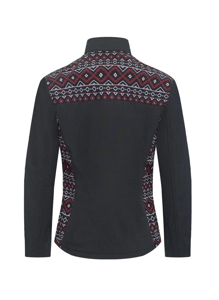 Women's Western Aztec Print Jacket -LJ650EMB-AZ-BLACK-BURG - Image 2